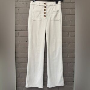 House of Harlow 1960 Cream Textured HR Pants 4